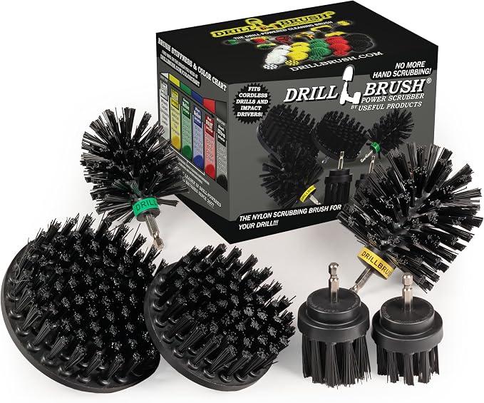 The Ultimate No-Wire Grill Brush Kit by Drillbrush