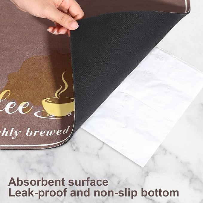 Absorbent Coffee Mat, Fashion Dish Drying Mat - Image 8