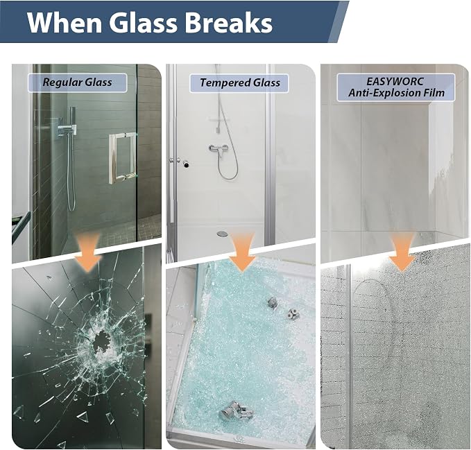 Frameless Glass Shower Door, 61-66" W x 76" H Sliding Frameless Shower Door - Image 4