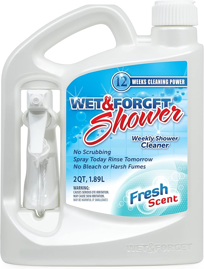 Wet & Forget Shower Cleaner Spray Multi-Surface Weekly Application Requires No by WetForget