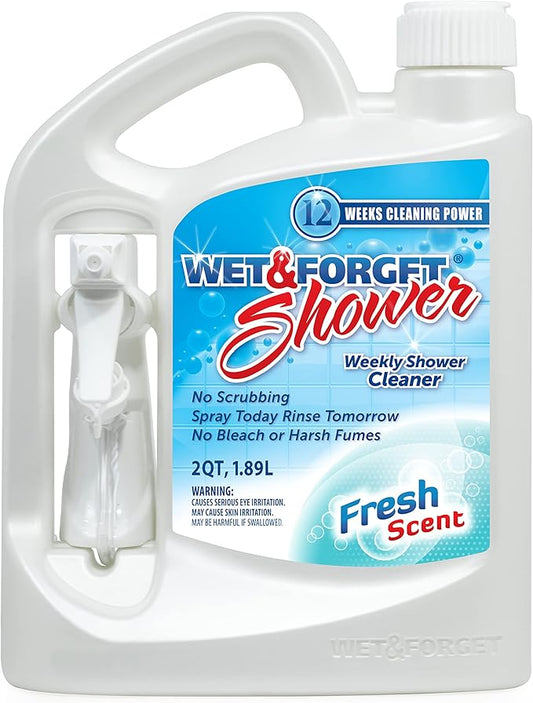 Wet & Forget Shower Cleaner Spray Multi-Surface Weekly Application Requires No by WetForget
