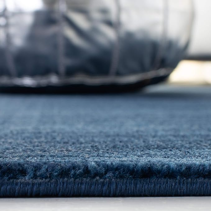 SAFAVIEH Vision Collection Area Rug - 10' Round, Navy, Modern Ombre Design, Non-Shedding & Easy to Clean, Ideal for Living Room, Bedroom, Dining Space (VSN606N)