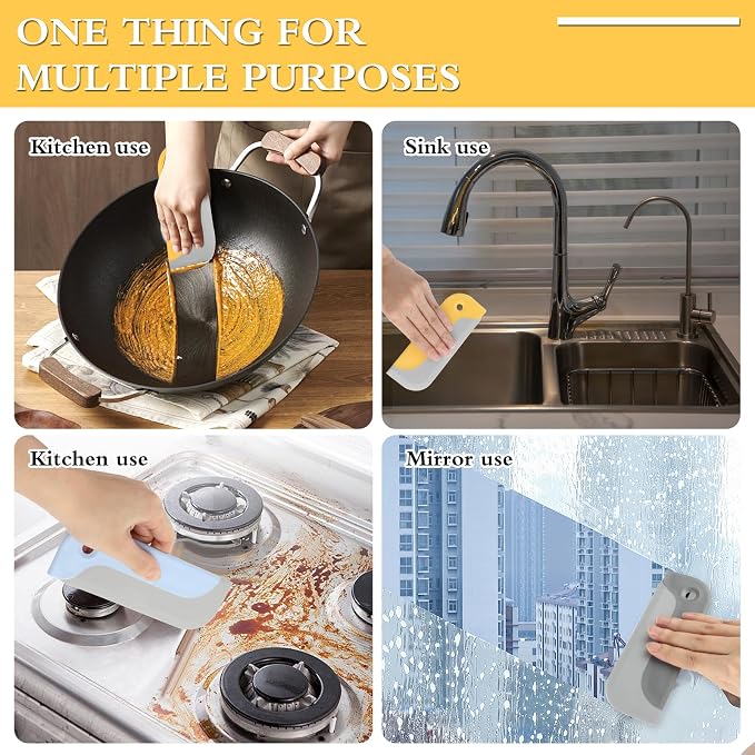 3 Pcs Small Squeegees Mini Rubber Blade Mini Water Scraper Window Tint Tools - Image 8