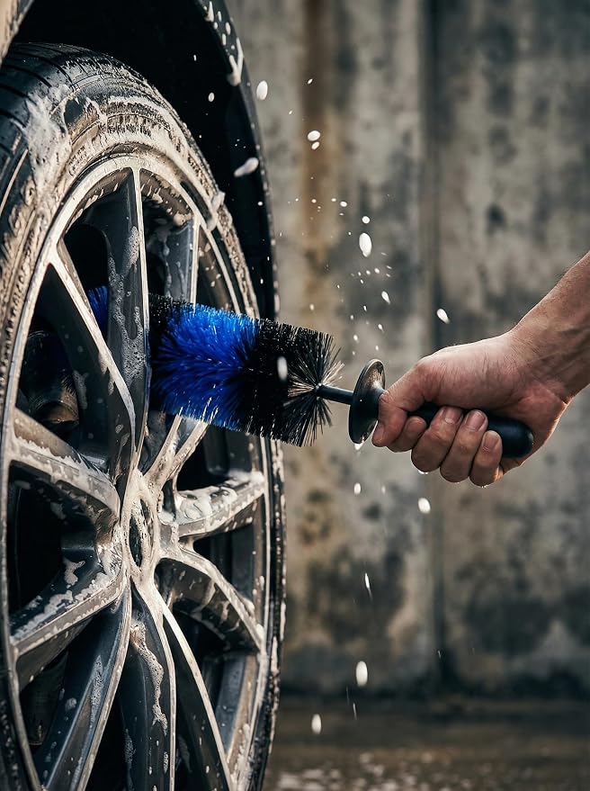 TAKAVU Master Wheel & Tire Brush, Easy Reach Wheel and Rim Detailing Brush Long - Image 8
