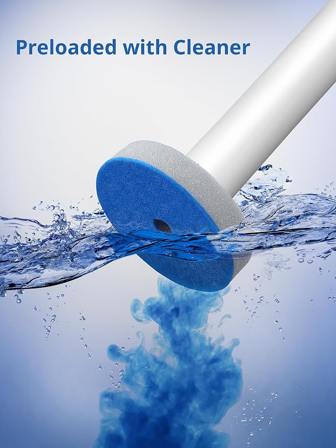 Toilet Cleaner Wand, Disposable Toilet Brush and Holder Set, Toilet Bowl - Image 2