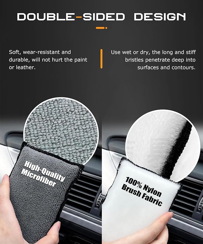3PCS Car Interior Cleaning Sponge Block, Interior Scrub Pad, Car Accessories - Image 4