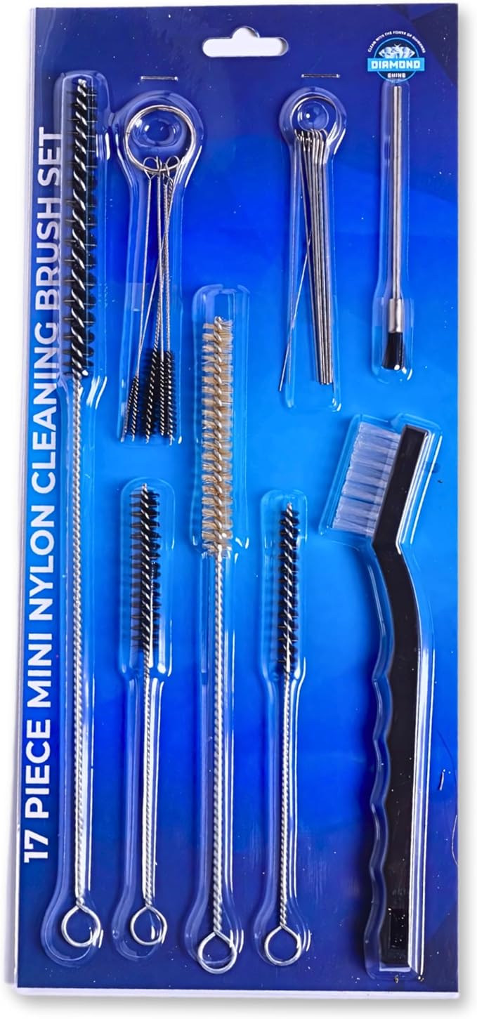 17 Piece Nylon Mini Cleaning Brush Set - Image 8
