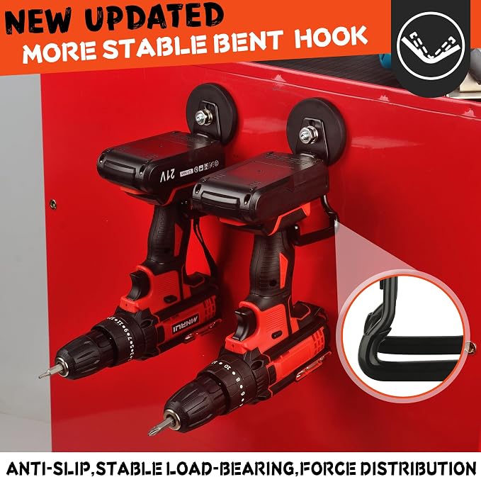 ULIBERMAGNET Upgraded Large Magnetic Hooks, Strong Heavy Duty Magnet Hooks - Image 2