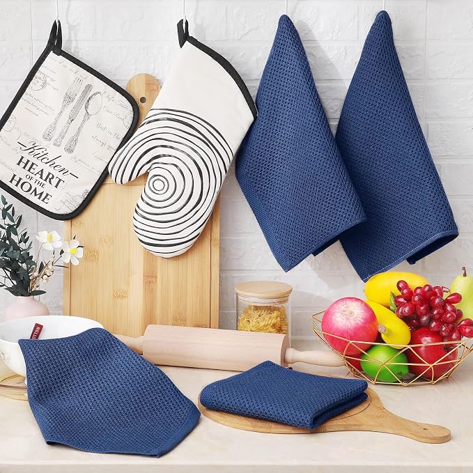 Homaxy 100% Cotton Waffle Weave Kitchen Dish Cloths, Ultra Soft Absorbent Quick - Image 6