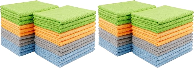 AIDEA Microfiber Cleaning Cloth 48 Pack, Microfiber Towels by AIDEAHOME