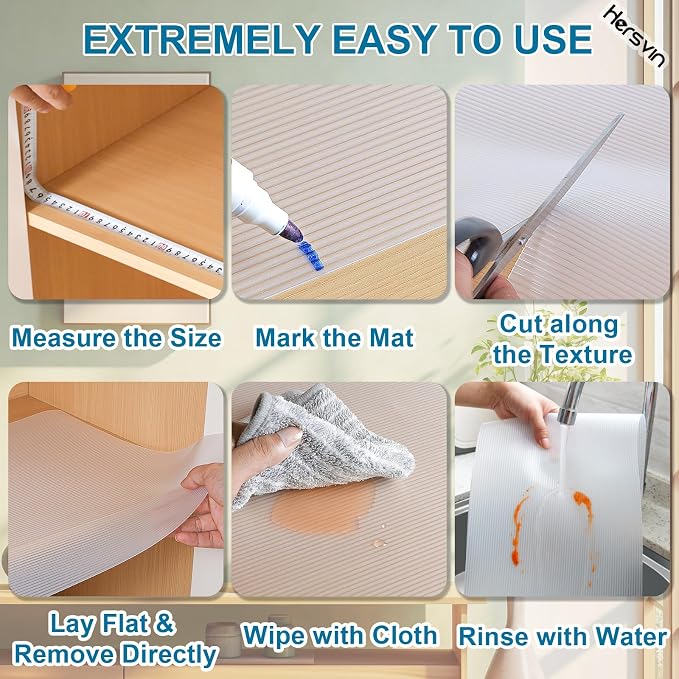 Shelf Liners 22 in x 20 ft EVA Drawer Mats, Non-Adhesive Cupboard Protector - Image 3