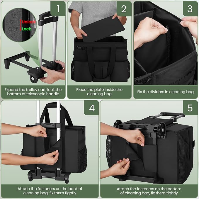 Large Rolling Cleaning Caddy - Image 6
