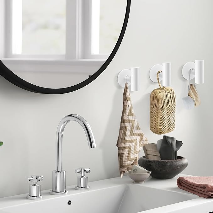 Adhesive Towel Hooks, Chrome SUS 304 Stainless Steel Heavy Duty Waterproof Wall - Image 4