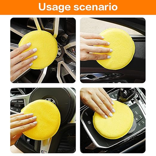 Microfiber Wax Applicator Pads, Car Wax Applicator, Buffing & Detail Polishing - Image 6