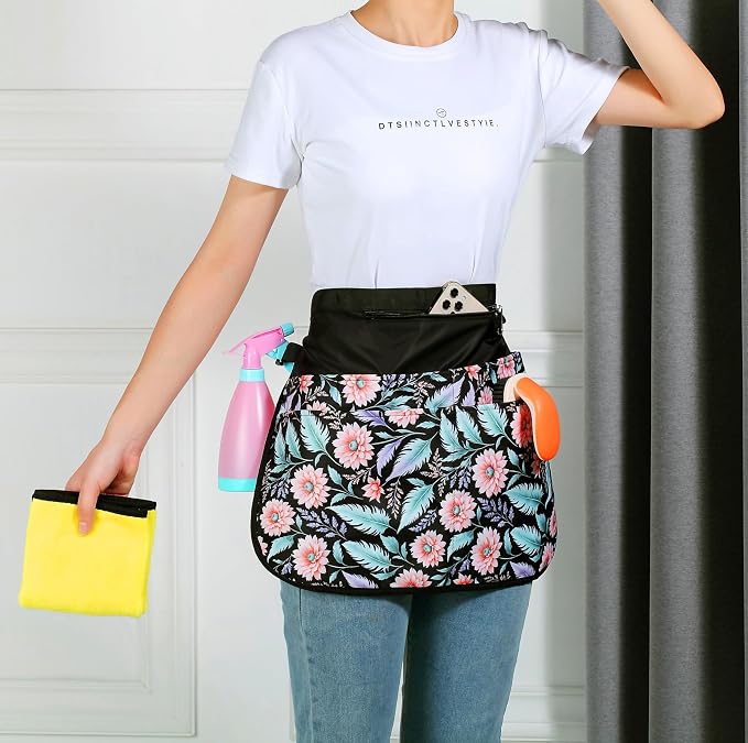 Waterproof Cleaning Apron with 7 Pockets, Cleaning Supplies - Image 2
