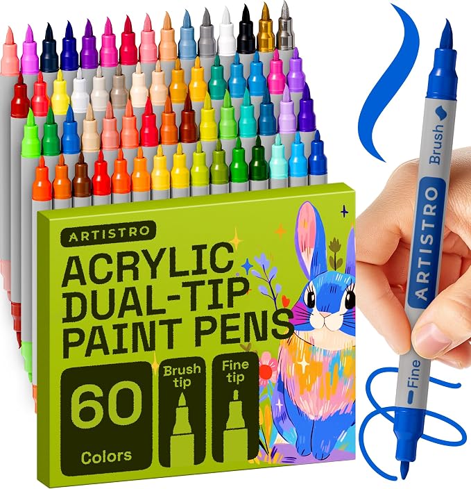 ARTISTRO 60 Acrylic Paint Markers by ARTISTRO