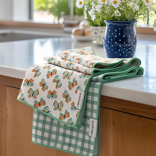 RECYCO Waffle Kitchen Towel Set of 2 by RECYCOHOMECOLLECTION