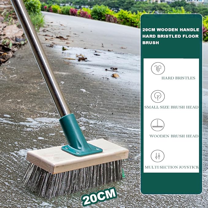 Push Broom Brush Stainless Steel Wire Scrub Brush - Image 5
