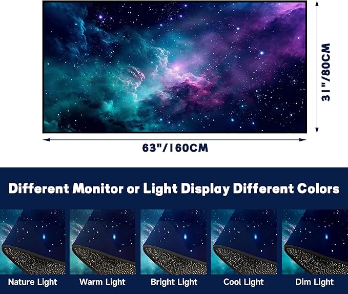 Galaxy Area Rug Dark Blue Outer Space Starry Sky Carpets for Kids Bedroom Living Room Glitter Throw Rugs Floor Mat, 31" X 63",Dark Blue