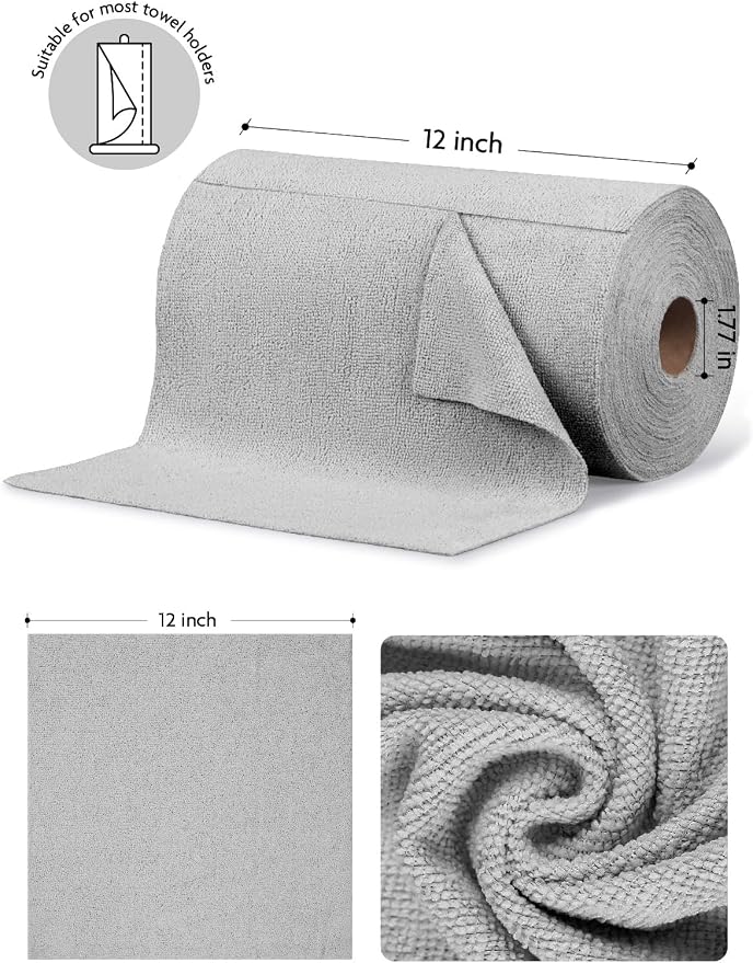 Fantasticlean Microfiber Cleaning Cloth Roll -675 Pack, Tear Away Microfiber - Image 6
