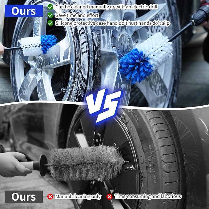 Wheel Brush, Soft Drill Wheel Cleaner Brush, Drill Brush - Image 2