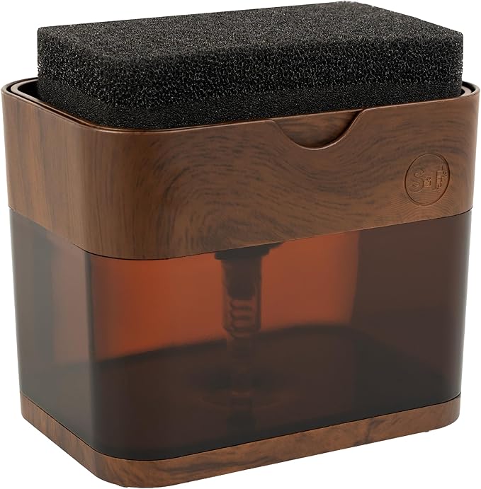 S&T INC. Dish Soap Dispenser and Sponge Holder by STINC