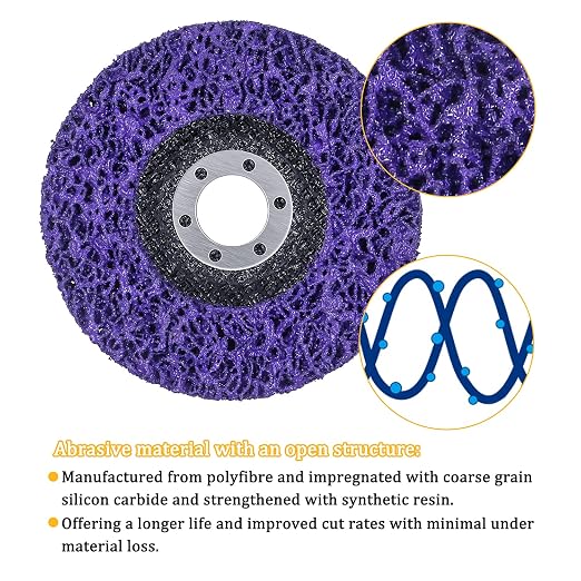 6 Pack 4" x 5/8" Strip Discs Stripping Wheel Fit Angle Grinder Clean and Remove - Image 2