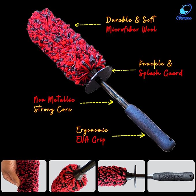 Premium Microfiber Wheel Brush | Soft Non-Metallic Rim Cleaner & Wheel Brush | - Image 2