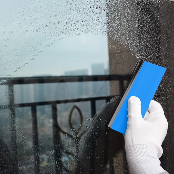FOSHIO 6 Inch Rubber Squeegee for Kitchens, Shower and Car Windows, Film - Image 4