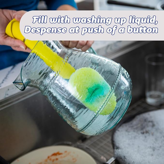 Scrub Daddy Dish Daddy Dish Wand & Connector Head, Soap Dispensing Dish Brush - Image 3