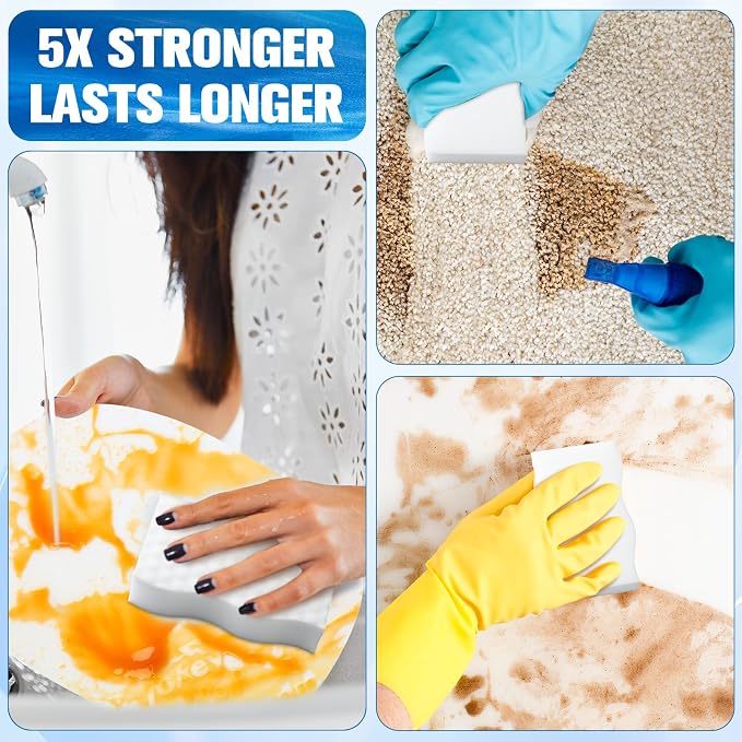 60 Pack Magic Extra Durable Sponge Eraser 3 Layer Density Cleaning Pads in Bulk - Image 5