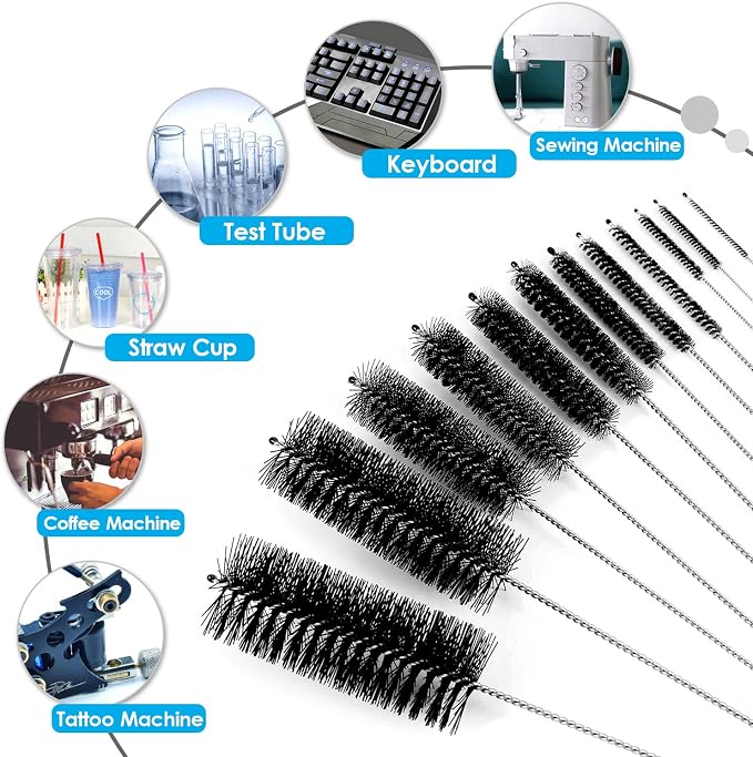 Black Nylon Cleaning Brush Set, Suitable - Image 7