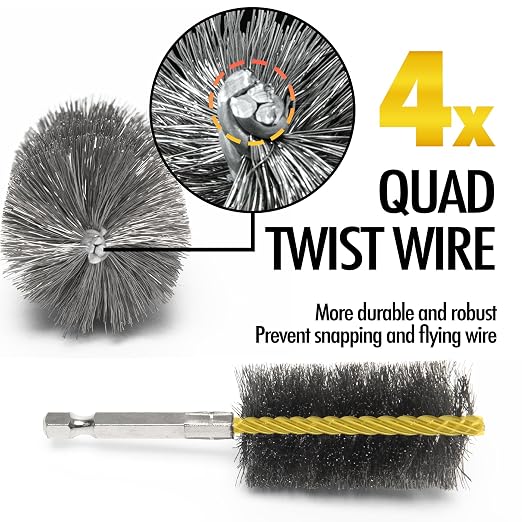 Quadruple Wire Twist Professional ID Copper Tube Pipe Cleaner - Image 4
