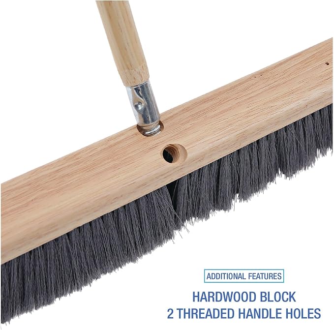 Boardwalk BWK20424 3 in. Flagged Polypropylene Bristles 24 in. Brush Floor - Image 4