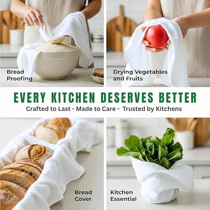 Flour Sack Towels| Tea Towel for Crafts| Kitchen Dish Cotton Blank Towel for - Image 2