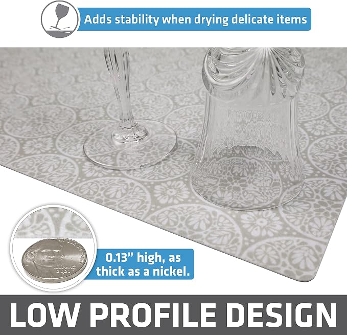 Drymate Jumbo XL Dish Drying Mat, Low-Profile, Super Absorbent, Quick Dry Fabric - Image 4