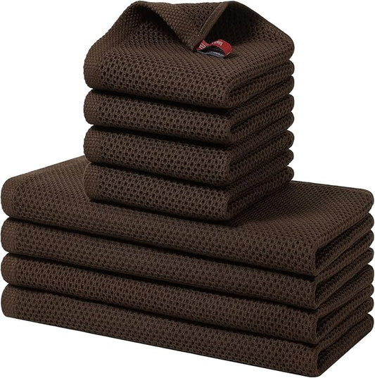 Homaxy 100% Cotton Kitchen Towels and Dishcloths Set, 12 x 12 Inches and 13 x by Homaxy