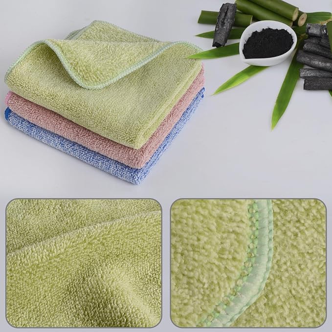 SINLAND Microfiber Face Towels Ultra Soft Facial Washcloths Face Cloth - Image 4