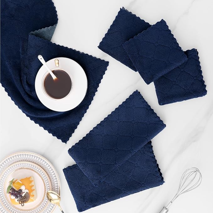 Mordimy 12 Pack Kitchen Cloths Dish Towels, Super Soft and Absorbent Dish Cloths - Image 8