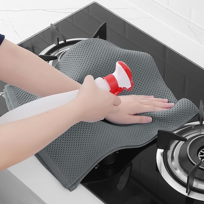 Homaxy 100% Cotton Waffle Weave Kitchen Dish Towels, Ultra Soft Absorbent Quick - Image 5