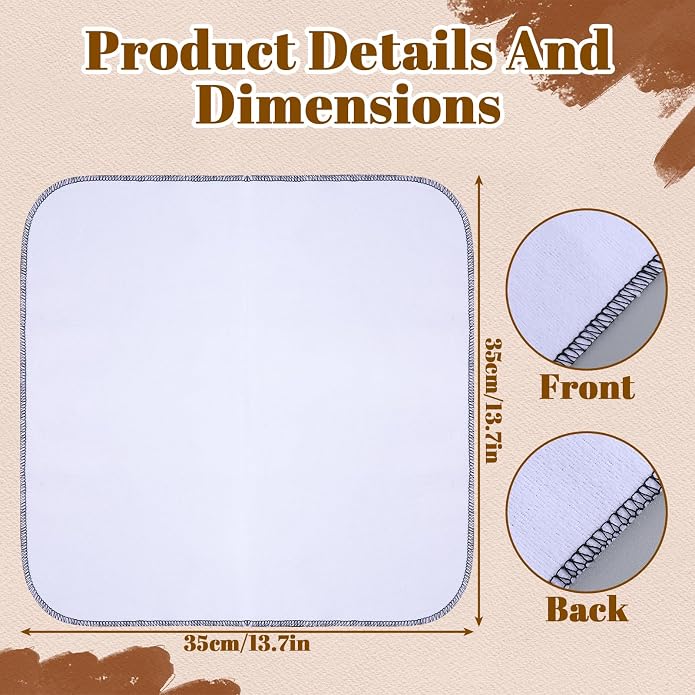 4 Pack Suede Fabric Shoe Shine Cloth Set, 35 x 35 cm Reusable Shoe Polish Cloths - Image 2