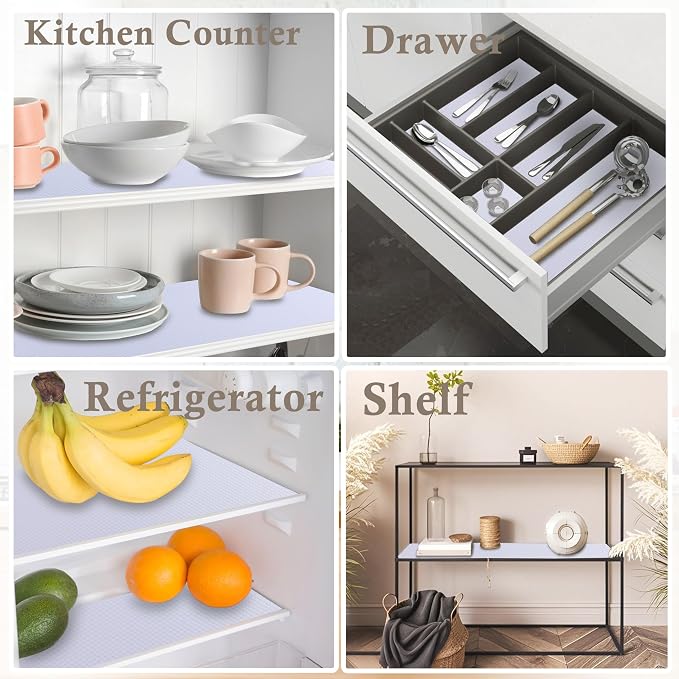 Shelf Liner Non-Slip 10 Inch Wide X 20 Ft Kitchen Cabinet Drawer Liners - Image 7