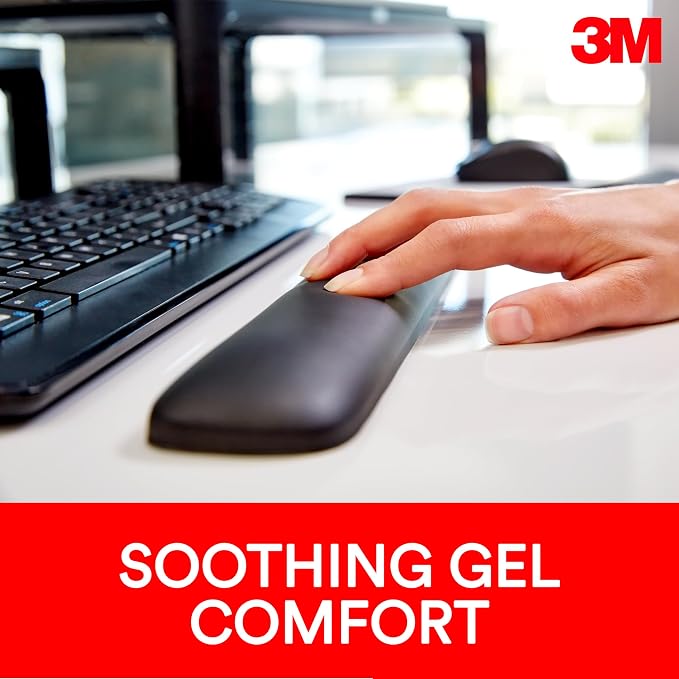 3M Gel Wrist Rest for Keyboards, Soothing 3M Gel Technology and Satin Smooth - Image 3