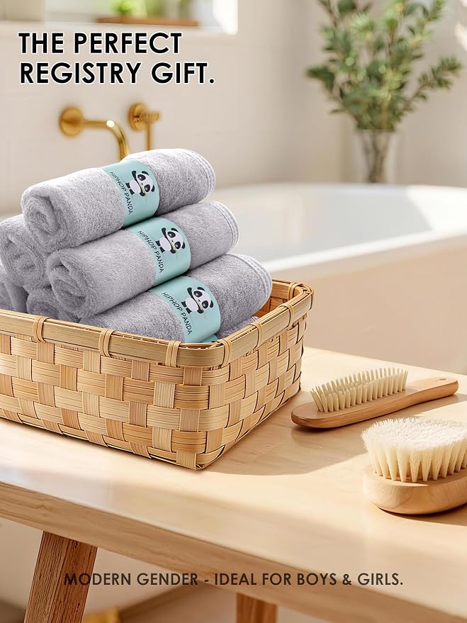 HIPHOP PANDA Baby Washcloths, Rayon Made from Bamboo - Image 6