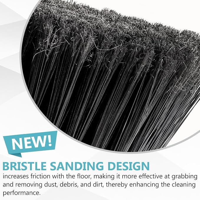 Indoor Broom, Soft Bristle Heavy-Duty Broom - Image 2