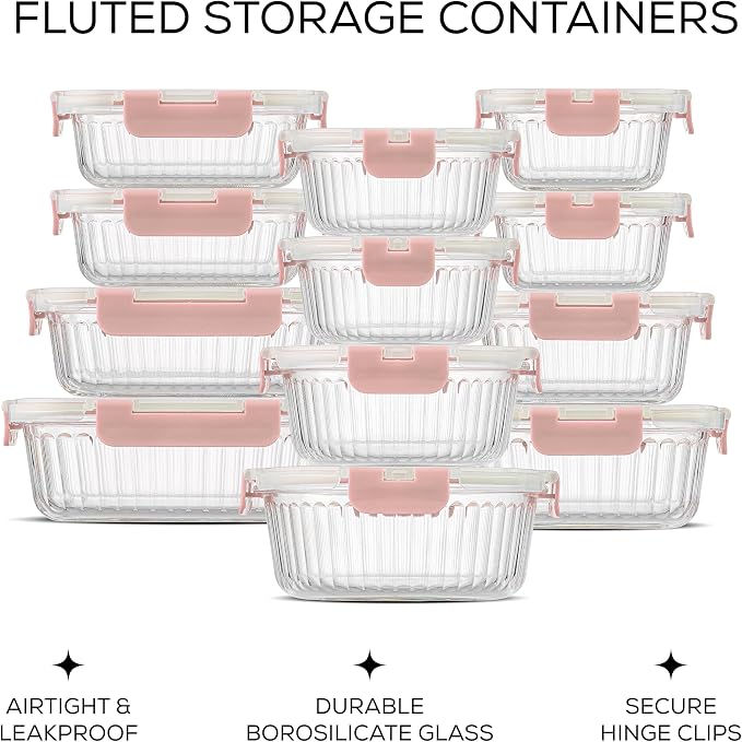 JoyJolt 24pc Borosilicate Glass Storage Containers - Image 2