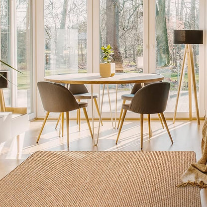 House, Home and More Skid-Resistant Carpet Indoor Area Rug Floor Mat - Praline Brown - 6 Ft X 6 Ft - Non Slip Rubber Backing, Stain Resistant, Dog Friendly, Living Room Bedroom Kitchen Entryway