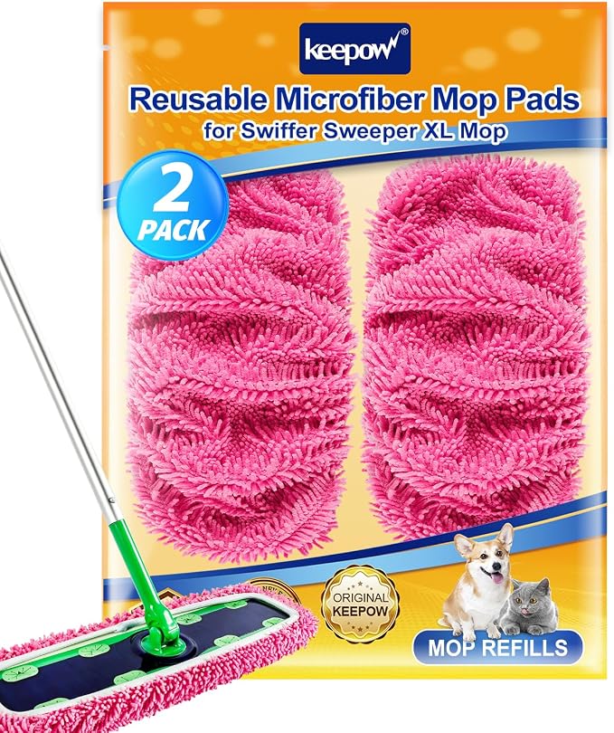 Reusable Microfiber Mop Pads for Swiffer by KEEPOW