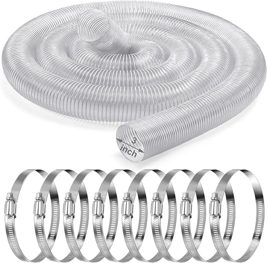 3 Inches 30 ft PVC Dust Collection Hose by Yaocom