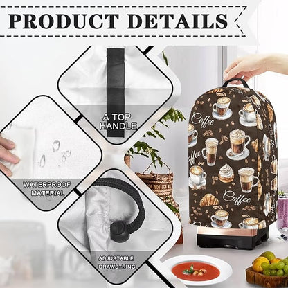 Brown Bread Coffee Blender Cover Kitchen Blender Dust Covers Food Processor Hood Stand Mixer Case Coffee Maker Appliance Cover for Home Kitchen Indoor